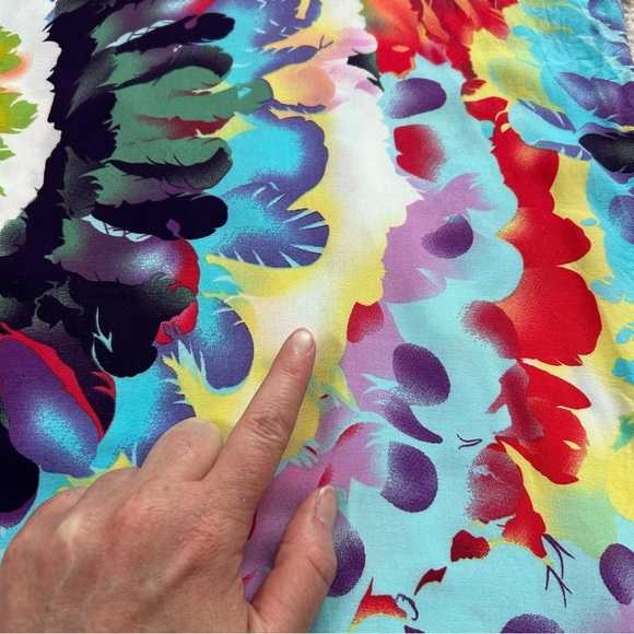 Seven Islands Floral Tie Dye Midi Dress Dolman Sleeve Cocoon Style Size Large XL - Picture 13 of 13